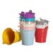 Buckets Planter Pots Flower Mini Planters Small Ornaments Container Storage Plants Planting Fence Railling Hanging Metal