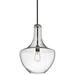 Kichler Everly 13 3/4 Wide Olde Bronze Clear Glass Pendant Light