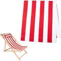 Beach Sling Chair Replacement Canvas Red and White Stripes Casual Simple Sling Chair Replacement Fabric for Home Beach Chair Sling Chair (44.69x17.13inch)