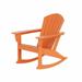 WestinTrends Dylan Outdoor Rocking Chair All Weather Poly Lumber Seashell Adirondack Rocker Chair 350 Lbs Support Patio Rocking Chairs for Porch Garden Backyard and Indoor Orange