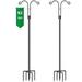 Shepherd Hook for Garden 2 PCS Adjustable Shepherds Hook for Bird-Feeder Lantern Rust Resistant Plant Hook Garden Stake