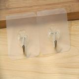 rails Wall Transparent Hook Clear Resusable Seamless No Scratch Waterproof Multi-Purpose Hooks for Bathroom Kitchen