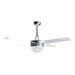 48 Contemporary Crystal Ceiling Fans with Lights and Remote Chandelier Fan Reversible F6223 Bulbs Not Included Chrome