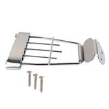 1 Set of 4-string Trapezoidal Tailpiece for Hollow Semi-hollow Chrome