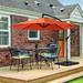 Serwall 10ft Heavy Duty Patio Hanging Offset Cantilever Patio Umbrella W/ Base Included Orange