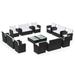 vidaXL Patio Lounge Set Sectional Sofa Set 4 Piece with Cushions Poly Rattan