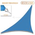 Sunshades Depot 8 x 10 x 12.8 Sun Shade Sail Right Triangle Permeable Canopy Blue Custom Size Available Commercial Standard