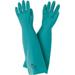 Ansell Size M (8) 18 Long 22 mil Thick Nitrile Chemical Resistant Gloves Textured Finish Straight Cuff ANSI Abrasion Level 5 ANSI Cut Level 0 Green FDA Approved