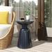 Aston Metal Outdoor Side Table Navy Blue