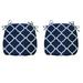 FBTS Prime 16x17 inch All-Weather Blue Geometric Outdoor Seat Pads Pack of 2