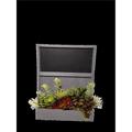 Grown by you WM19CB-BW Wall Mounted Chalkboard Key Rack with Planting Tray Barnwood