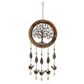 Evergreen Wood and Metal Tree of Life Garden Bell 12 x 1 x 32 inches