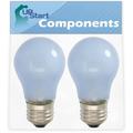 2-Pack 241555401 Refrigerator Light Bulb Replacement for Frigidaire LGHT2137NF5 Refrigerator - Compatible with Frigidaire 241555401 Light Bulb