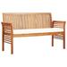 Dcenta 3-Seater Patio Bench with Cushion 59 Solid Acacia Wood