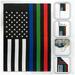 USA THIN BLUE GREEN RED LINE Garden Flag 12X18in Garden POLE SLEEVE Flag 100D