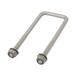 Unique Bargains M6 Thread 31mm Inner Width 304 Stainless Steel Square U Bolt Silver Tone