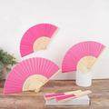 BalsaCircle 5 Fuchsia Silk Folding Hand Fans Wedding Favor Birthday