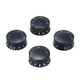 Carevas 4pcs Speed Tone Control Knobs for Gibson Les Paul Guitar Replacement Electric Guitar Parts Black