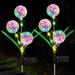 Solar Garden Dandelion Lights 2 Pack Solar Lights Outdoor Decorative with 36 LED Colorful String Lights Waterproof Solar Stake Lights for Patio Yard