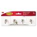 Decorative Key Rail 8w X 1 1/2d X 2 1/8h White/silver 4 Hooks/pack | Bundle of 2 Packs