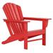 Portside Classic Outdoor Adirondack Chair in Red