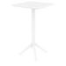 24 in. Sky Outdoor Folding Bar Table - White Square