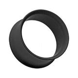 Matte Black Steel Double Flared Ear Gauge Tunnel Plug Earrings