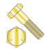 Hex Bolts Grade 5 Yellow Zinc 1/4 -20 x 1 1/4 (Quantity: 100 pcs) Partially Threaded UNC Thread (Thread Size: 1/4 ) x (Length: 1 1/4 )