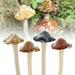 4Pcs Mushrooms Decorations Ceramics Fairy Garden Mushroom Ornaments Realistic Mushroom Sculpture Non-Fading Toadstool Mushroom Statue for Garden Landscape Courtyard Yard