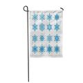 LADDKE Abstract of 16 Blue Snowflakes Beautiful Celebration Garden Flag Decorative Flag House Banner 12x18 inch