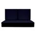 RSH DÃ©cor Indoor Outdoor Foam Deep Seating Loveseat Cushion Set 46â€� x 26â€� x 5â€� Seat and 23â€� x 21â€� x 3â€� Back Navy