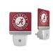 Alabama Crimson Tide Primary Logo Stripe Design Nightlight 2-Pack