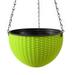 Hanging Baskets Flower Pots Artificial Rattan Plant Basket Hanging Planter with 3 Chains Hanging Buckets Plastic Resin Outdoor Plant Pot