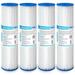 Membrane Solutions 20 Micron Pleated Polyester Sediment Water Filter 10 x2.5 Replacement Cartridge Universal Whole House Pre-Filter Compatible with W50PE WFPFC3002 SPC-25-1050 FM-50-975 - 4 Pack