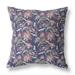 HomeRoots 414412 20 in. Midnight Blue Roses Indoor & Outdoor Throw Pillow Midnight Blue