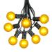 25 Foot G40 Outdoor Patio String Lights with 25 Yellow Globe Bulbs â€“ Indoor Outdoor String Lights â€“ Market Bistro CafÃ© Hanging String Lights â€“ C7/E12 Base - Black Wire