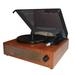 Dcenta Portable Gramophone Vinyl Record Player Vintage Turntable Phonograph with Built-in Stereo Speakers