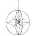 Z-Lite 452-30BN 30 in. Cortez 8 Light Brushed Nickel Pendant Ceiling Light