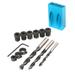 Meterk 14Pcs Pocket Hole Jig Kit 8Mm 10Mm 15 Degree Angle Drill Guide Woodwoorking Tool Inclined Hole Jig Hole Puncher Locator Jig Drill Bit Carpentry Tools