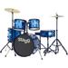 Stagg TIM120B BL 5-Piece 20-Inch 6-Ply basswood Standard Drum Set with Hardware & Cymbals - Blue