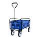 Hassch Collapsible Wagon Cart Wagons Carts Heavy Duty Foldable Folding Wagon Foldable Wagons Utility Wagon with Rotatable Front Wheels & Adjustable Handle for Shopping Yard Camping Stadiu Blue