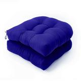 RANMEI 2 Pcs U Shaped Cushion Sofa Rattan Chair Cushion Outdoor/Indoor Terrace Cushion Royal blue