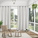 Exclusive Home Curtains Delano Heavyweight Textured Indoor/Outdoor Grommet Top Curtain Panel Pair 54x120 Vanilla