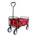 Electrapick Foldable Utility Wagon Cart Beach Cart w/ Big Wheels Portable Heavy Duty Utility Garden Wagon All Terrain Universal Wheels Wagon Cart Max Capacity 150lbs