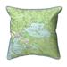 Betsy Drake 22 x 22 in. Lake Wentworth NH Nautical Map Extra Large Zippered Indoor & Outdoor Pillow