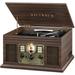 Victrola Quincy Nostalgic Bluetooth Record Player with 3-speed Turntable (Espresso)