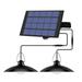 Solar Powered Pendants Light with Adjustable Panel Auto ON/OFF Lighting Sensor IP65 Water-resistant Hanging Lamp for Outdoor/Indoor