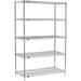 Nexel ESD Wire Shelving Starter - 5 Tier - 60 W x 14 D x 74 H