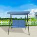 Vanity Art 2 Person All-Weather Patio Swing Chair Adjustable Tilt Steel Canopy Porch Swing