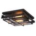 2-Light Outdoor Flushmount with Clear Glass 5 X 14 inches Outdoor & Landscape Bailey Street Home 79-Bel-1862876